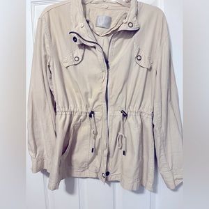 Size M lightweight khaki jacket from Vanity. Well cared-for, smoke free home!